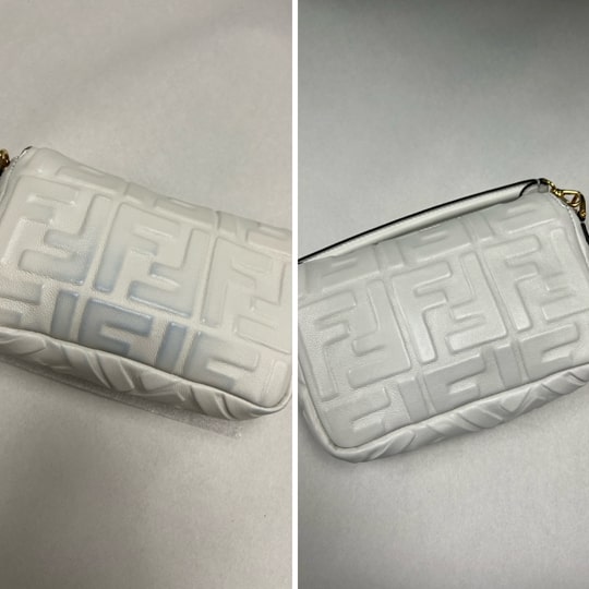 Fendi Leather Bag - clean and dye to remove denim dye transfer