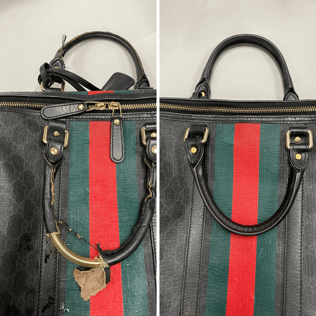 Gucci duffle custom handles