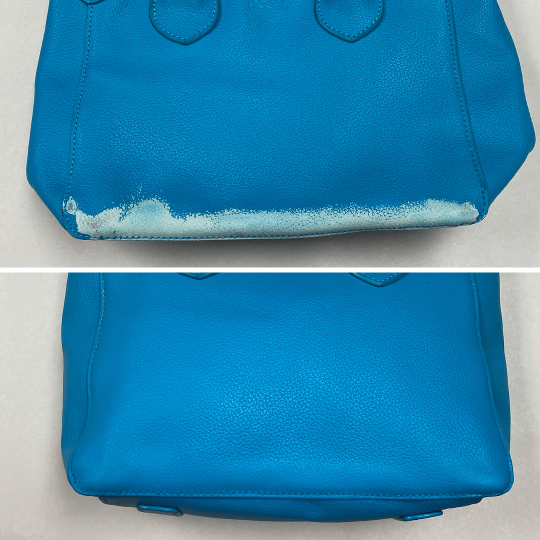 Handbag redye of damaged leather