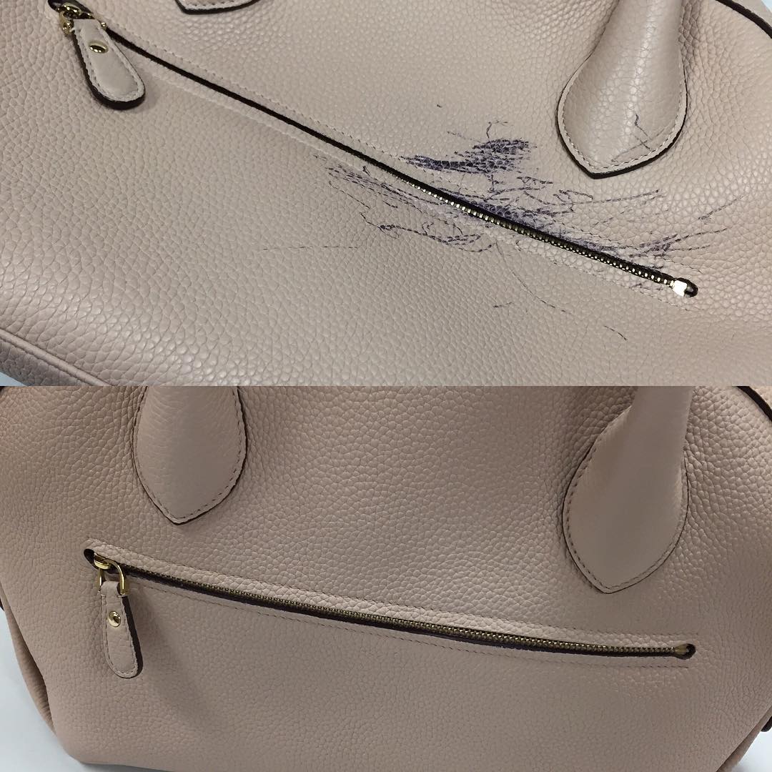 Pen Mark Removal and Leather Redye