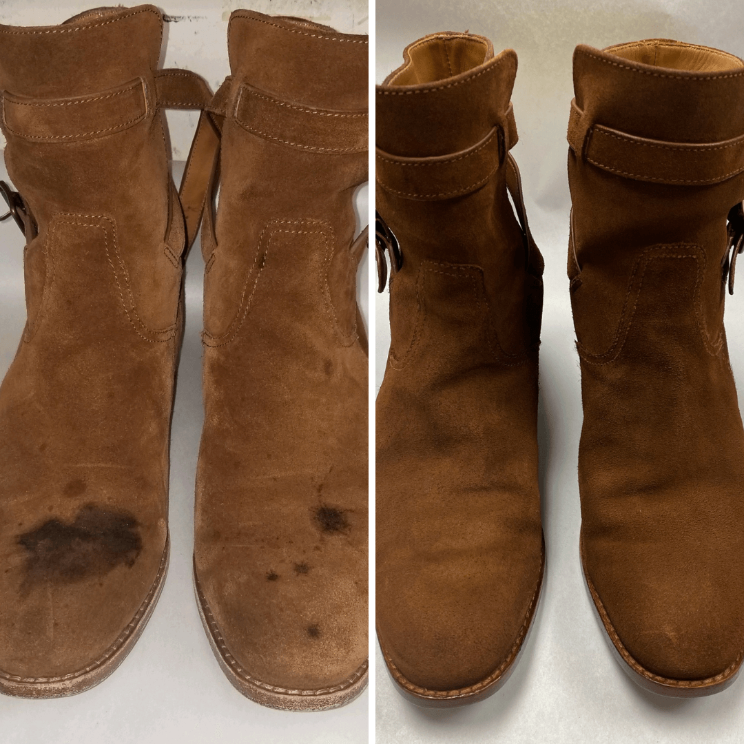 Ralph Lauren suede booties stain removal