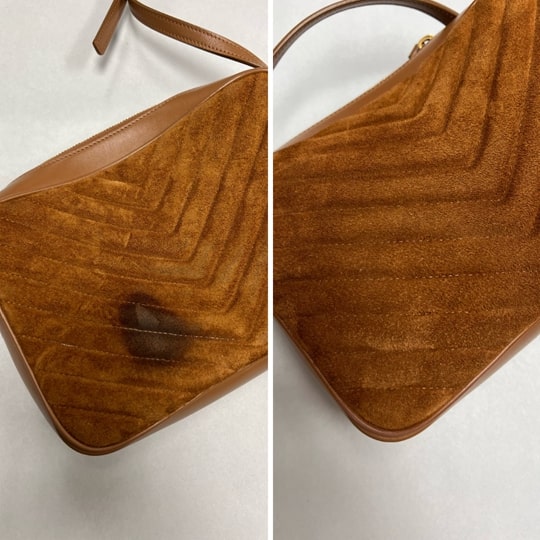 before and after bag repair