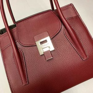 michael kors red and brown handbag