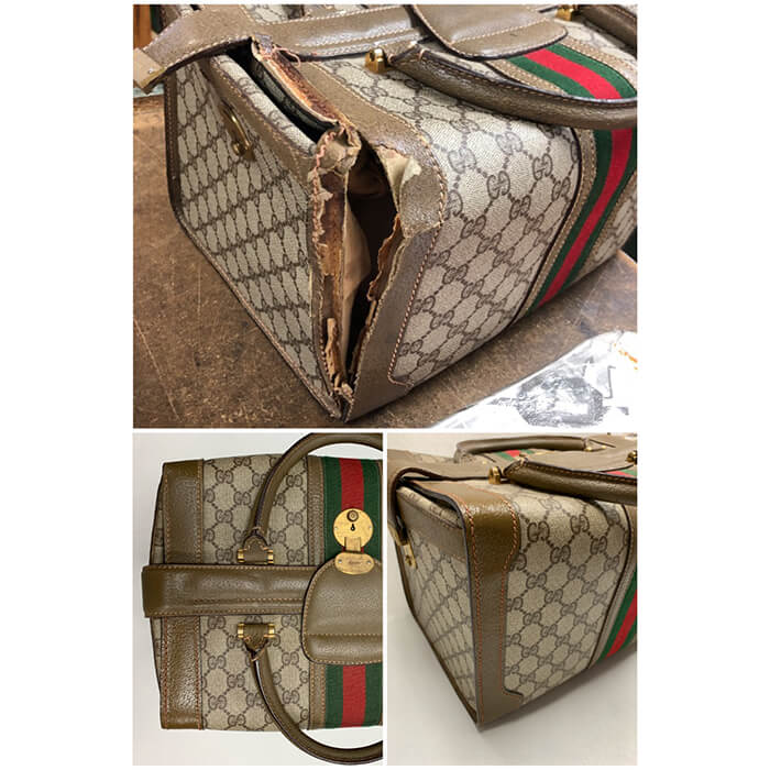 damaged gucci bag