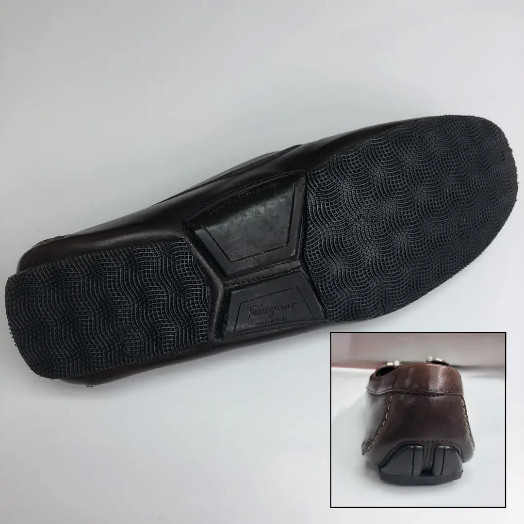 Ferragamo Driver rubber sole & heel replacement